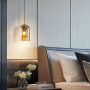 Изображение Латунний світильник із подвійним янтарним плафоном ИМ Light-Deco 5 