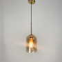 Изображение Латунний світильник із подвійним янтарним плафоном ИМ Light-Deco 