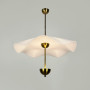 Изображение Латунний світильник із білим хвилястим плафоном Ø 60 см ИМ Light-Deco 