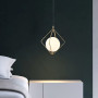 Зображення Латунний підвісний світильник із білим плафоном Ø 27 см ИМ Light-Deco 4 