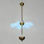 Изображение Латунний світильник із білим хвилястим плафоном Ø 40 см ИМ Light-Deco 1 