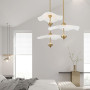 Изображение Латунний світильник із білим хвилястим плафоном Ø 40 см ИМ Light-Deco 5 