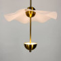 Изображение Латунний світильник із білим хвилястим плафоном Ø 40 см ИМ Light-Deco 3 