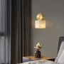 Изображение Латунний світильник із білим мармуровим плафоном 9х9х19 см ИМ Light-Deco 5 