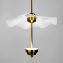 Изображение Латунний світильник із білим хвилястим плафоном Ø 40 см ИМ Light-Deco 4 