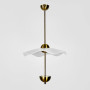 Изображение Латунний світильник із білим хвилястим плафоном Ø 40 см ИМ Light-Deco 
