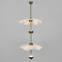 Изображение Латунний світильник із двома хвилястими плафонами Ø 50 см ИМ Light-Deco 2 