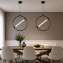 Изображение Світильник підвісне коло у чорному корпусі Ø35 см ИМ Light-Deco 4 