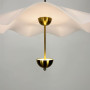 Зображення Латунний світильник із білим хвилястим плафоном Ø 50 см ИМ Light-Deco 2 
