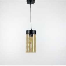 Люстра підвісна Light House LNF-17464/1P BK+GR чорна, колір плафону янтарний