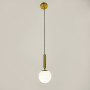 Зображення Підвісний латунний світильник з білим матовим плафоном ИМ Light-Deco 1 