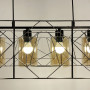 Изображение Світильник Лофт у чорному корпусі на 4 янтарних плафони ИМ Light-Deco 3 