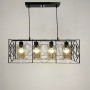 Изображение Світильник Лофт у чорному корпусі на 4 янтарних плафони ИМ Light-Deco 4 