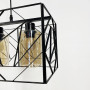 Изображение Світильник Лофт у чорному корпусі на 4 янтарних плафони ИМ Light-Deco 2 