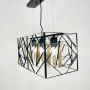 Изображение Світильник Лофт у чорному корпусі на 3 янтарних плафони ИМ Light-Deco 4 