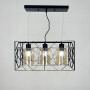 Изображение Світильник Лофт у чорному корпусі на 3 янтарних плафони ИМ Light-Deco 5 