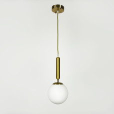 Люстра підвісна Light House LNF-17543/1 CP латунь із білим плафоном