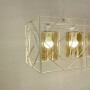 Изображение Світильник Лофт у білому корпусі на 4 янтарних плафони ИМ Light-Deco 3 