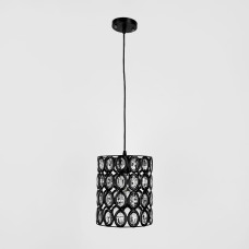 Чорний підвісний світильник із прозорим камінням Ø 21х25 см Чорний підвісний світильник із прозорим камінням Ø 21х25 см