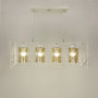 Изображение Світильник Лофт у білому корпусі на 4 янтарних плафони ИМ Light-Deco 4 