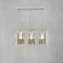 Изображение Світильник Лофт у білому корпусі на 3 янтарних плафони ИМ Light-Deco 