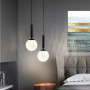 Зображення Підвісний чорний світильник з білим плафоном ИМ Light-Deco 7 