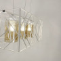 Изображение Світильник Лофт у білому корпусі на 3 янтарних плафони ИМ Light-Deco 4 