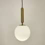 Зображення Підвісний латунний світильник з білим плафоном Ø20 см ИМ Light-Deco 1 