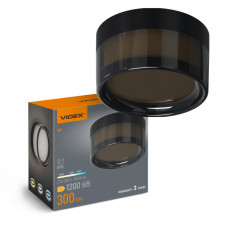 Світильник точковий накладний світлодіодний LED IP65 круглий VIDEX BHD01 9W 2400-3200-4300K ​​Black чорний