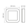 Изображение LED світильник ART IP65 квадратний VIDEX VLE-BHFS-155B 15W 5000K Black ИМ Light-Deco 5 