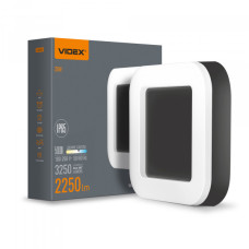 Світильник накладний світлодіодний LED квадратний ART IP65 VIDEX 30W 5000K чорний