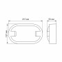 Изображение LED світильник IP65 овальний VIDEX 15W 5000K сірий ИМ Light-Deco 5 