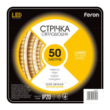 Светодиодная лента Feron LS603 12В 4.8Вт/м 50м белый теплый