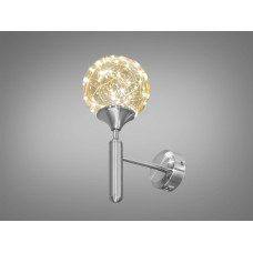 Бра LED Лофт хром 6 Вт скляна куля