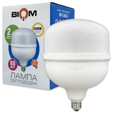 Світлодіодна лампа BIOM HP-2-80-6 T160 80W E27 6500К