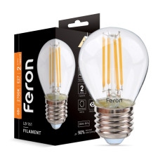 Світлодіодна лампа Feron Filament LB-161 6Вт E27 2700K Світлодіодна лампа Feron Filament LB-161 6Вт E27 2700K