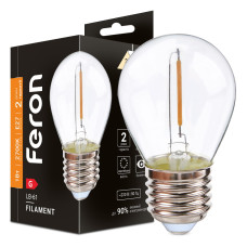 Світлодіодна лампа Feron Filament LB-61 1Вт E27 2700K прозора Світлодіодна лампа Feron Filament LB-61 1Вт E27 2700K прозора