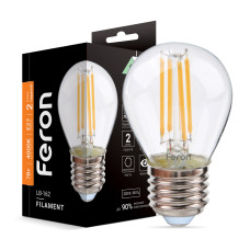 Світлодіодна лампа Feron Filament LB-162 7Вт E27 4000K Світлодіодна лампа Feron Filament LB-162 7Вт E27 4000K