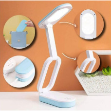 Светильник настольный светодиодная настольная лампа LED Light House SRS-20348 BLUE аккумуляторный, складной, полный спектр, голубой