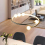 Изображение Чорна LED люстра з акриловими кульками у корпусі Ø 80 см ИМ Light-Deco 4 