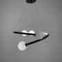 Изображение Дизайнерська чорна LED люстра з акриловими кульками ИМ Light-Deco 6 