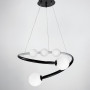 Изображение Дизайнерська чорна LED люстра з акриловими кульками ИМ Light-Deco 3 