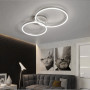 Зображення Світлодіодна срібна люстра Anelli на 2 кільця ИМ Light-Deco 7 