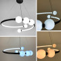 Изображение Чорна LED люстра з акриловими кульками у корпусі Ø 80 см ИМ Light-Deco 1 