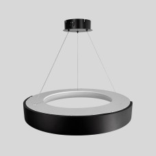 Підвісна LED-люстра у чорному корпусі на три режими Ø62 см Підвісна LED-люстра у чорному корпусі на три режими Ø62 см