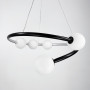 Изображение Дизайнерська чорна LED люстра з акриловими кульками ИМ Light-Deco 