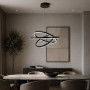 Изображение Підвісна люстра на три чорних кільця 60, 50 та 40 см ИМ Light-Deco 3 
