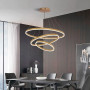 Зображення LED люстра на три кільця у золотому каркасі ИМ Light-Deco 7 