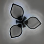 Зображення Стельова LED люстра в чорному корпусі на 3 листочки ИМ Light-Deco 4 