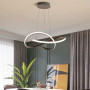 Изображение Підвісна люстра TRIO COURSE у чорному каркасі Ø 60 см ИМ Light-Deco 4 
